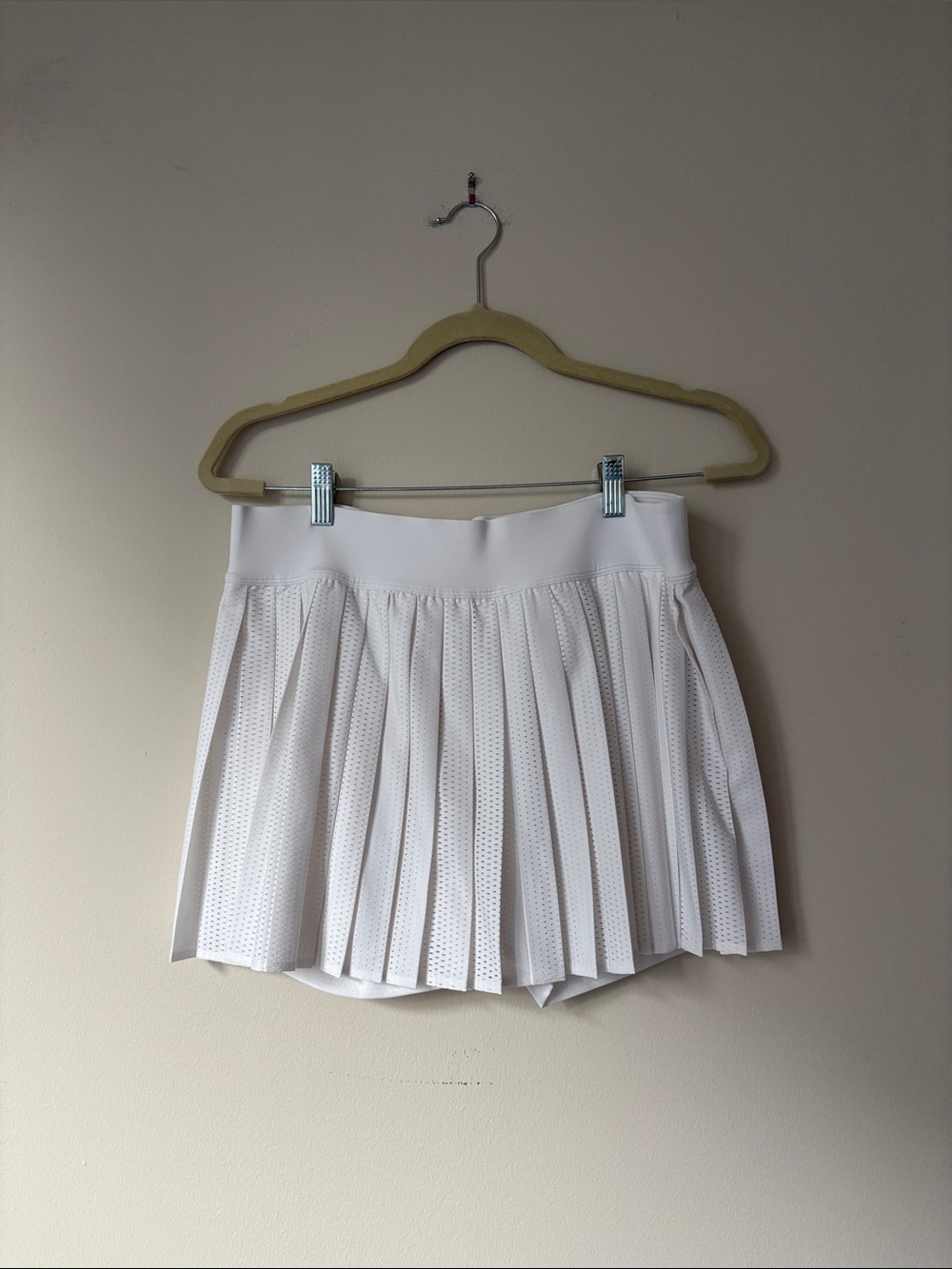 lululemon athletica White Pleated Skirt with Built-In Shorts